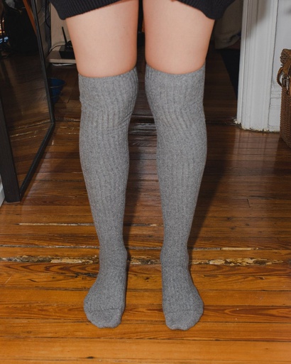 Baserange Overknee Sokkar Grey Melange