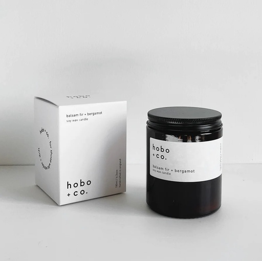 Hobo + co - kerti Balsam Fir + Bergamot Medium Soy Candle