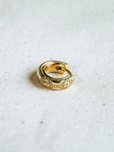 Taj Amsterdam lokkur Single Hoop Aurora Gold Plated