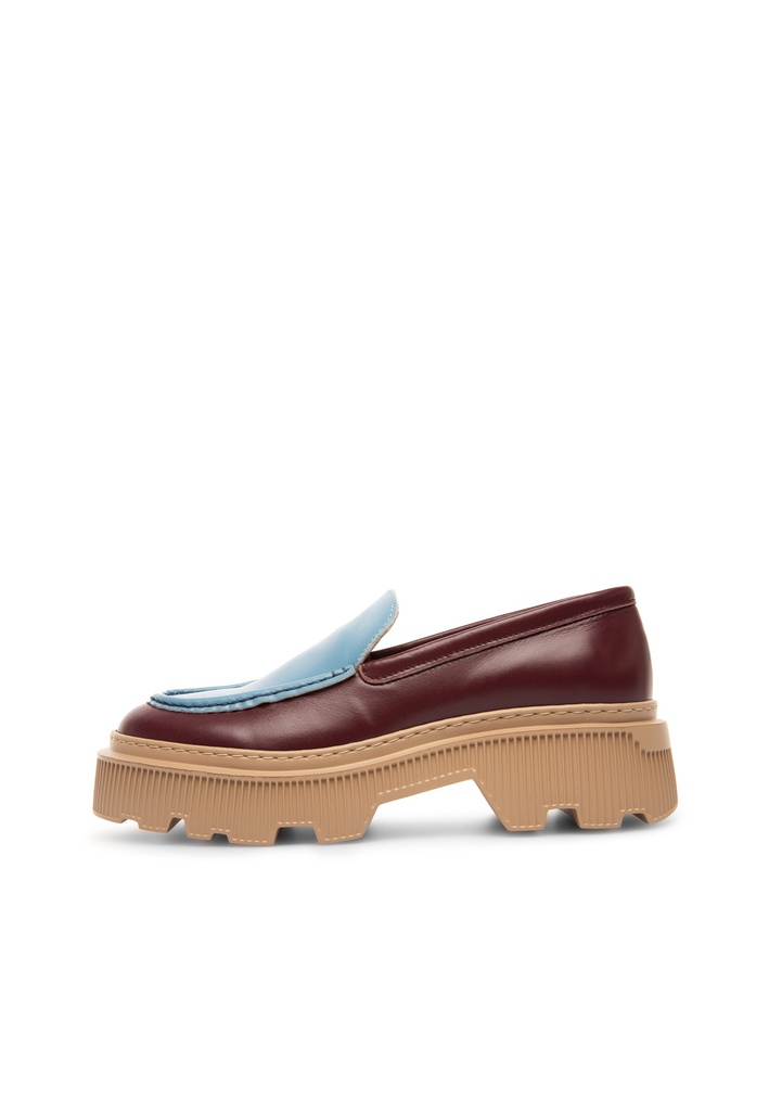 LAST Skór Penny burgundy/blue