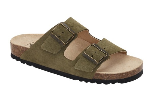 Scholl sandalar Josephine suede khaki mules
