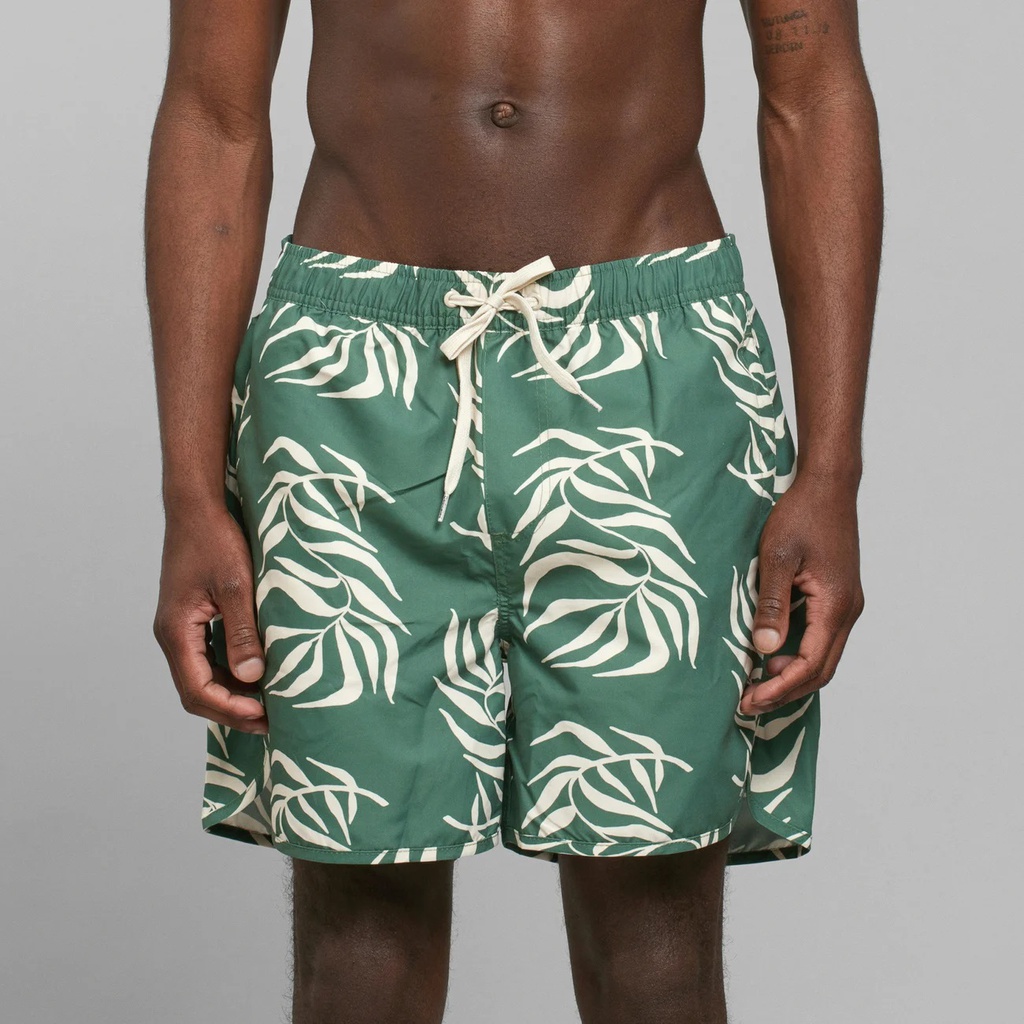 Dedicated Sundskýla Swim Shorts Sandhamn Big Leaf Duck Green