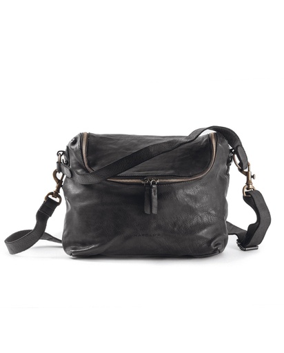 Harold's Leðurtaska Zipperbag black 0285804