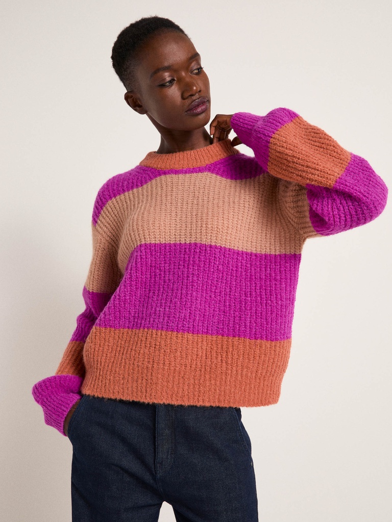 Lanius peysa Block stripe sweater
