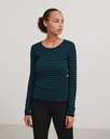 FUB peysa Thin Rib blouse 10323 Black Teal