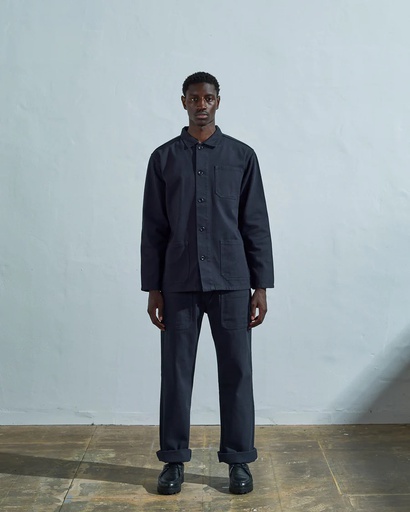 Uskees skyrta drill buttoned overshirt - blueberry