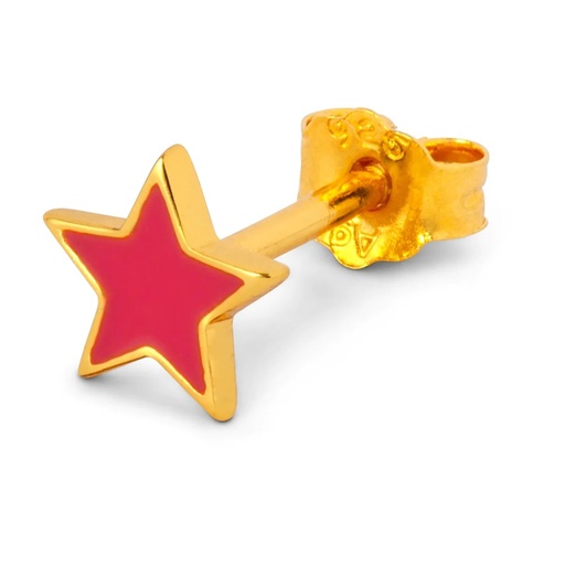 Lulu lokkar Color Star gold plated Pink