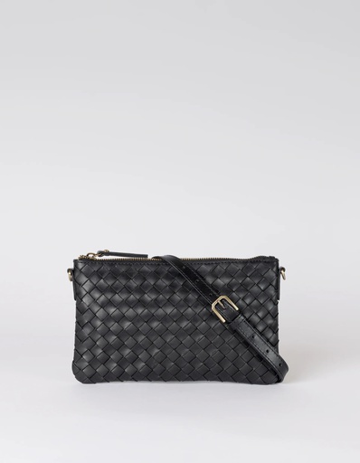 O MY BAG Lexi Black woven classic leather
