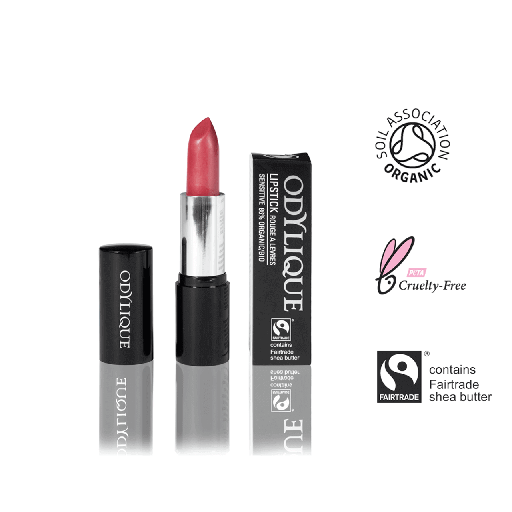 Odylique varalitur Organic mineral lipstick Rose parfait 10