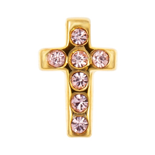 Lulu lokkar Cross Crystal 1 pcs gold platedRose