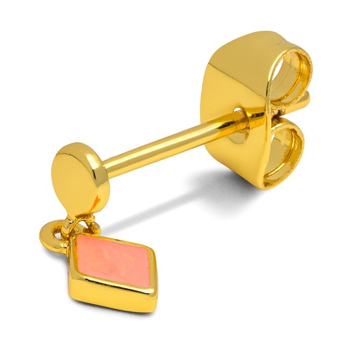 Lulu lokkar Confetti Dangling Silver Plated Burnt Coral