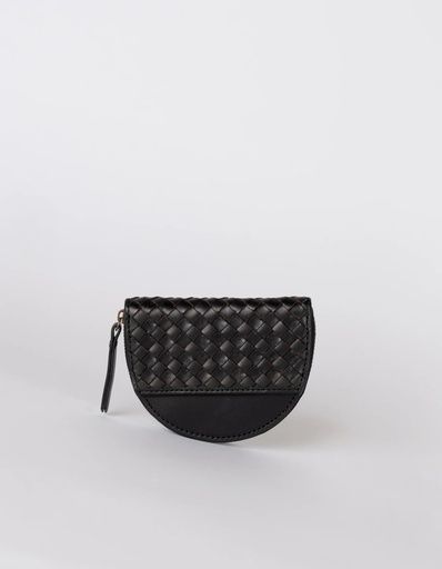 O MY BAG - Laura Coin Purse Small / Black / Woven Leather
