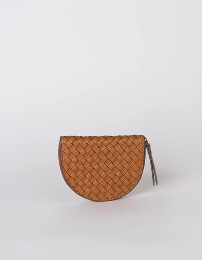 O MY BAG - Laura Coin Purse Small / Cognac / Woven Leather
