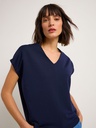 Lanius toppur Shirt mit V-ausschnitt Night blue