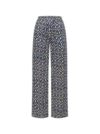Lanius buxur Palazzohose print ikat night blue