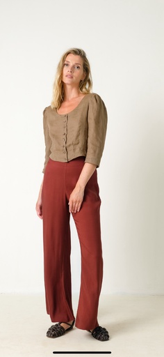 Cus toppur Antique shirt Taupe brown