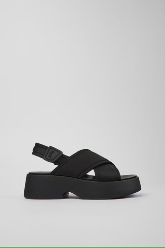 CAMPER Skór Tasha Black Textile Sandals