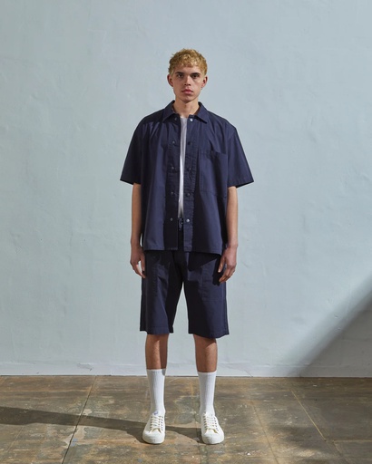 Uskees skyrta #6003 lightweight short sleeve shirt - midnight blue