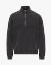 COLORFUL STANDARD peysa  Organic Quarter zip Faded black