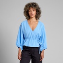 Dedicated Toppur Wrap Top Rosenvik Della Blue