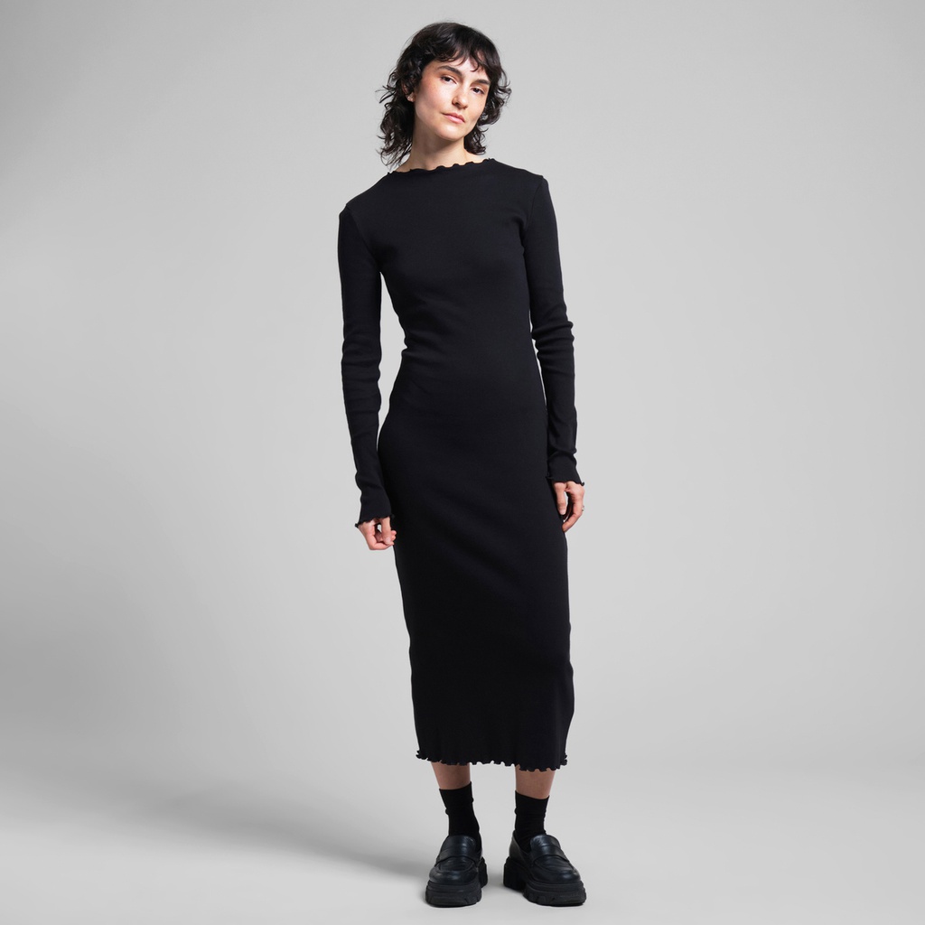 Dedicated kjóll Rib dress Lofta Black
