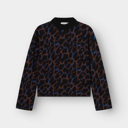 Dedicated Peysa Sweater Limhamn Leopard Multi Color