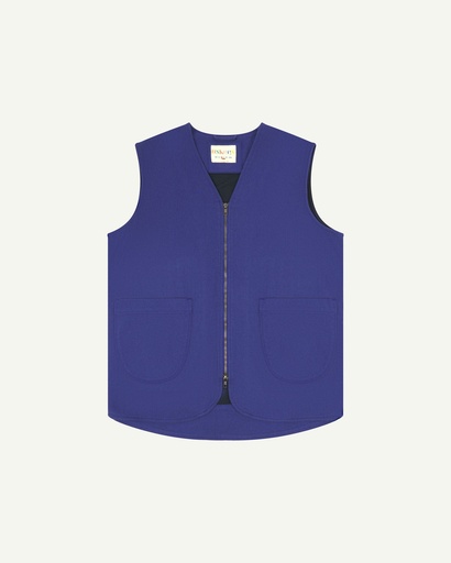 Uskees Vesti #3036 drill zip up vest - Ultra blue