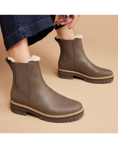 TOMS skór - Bennet ankle boots Nubuck Faux Canteen