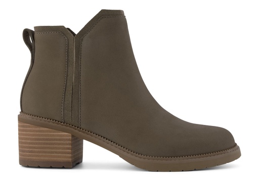 TOMS skór - Hailey boot Canteen Nubuck leather