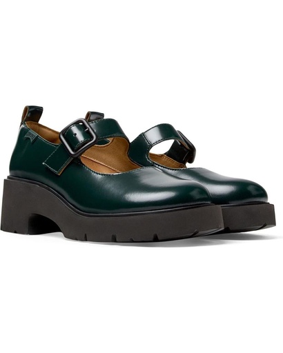 Camper Milah Green leather Mary Jane
