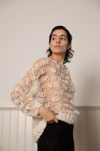 GUÐRUN&GUÐRUN peysa Purla off white