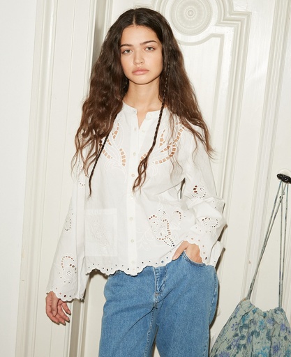 SISSEL skyrta Cicillie white organic cotton