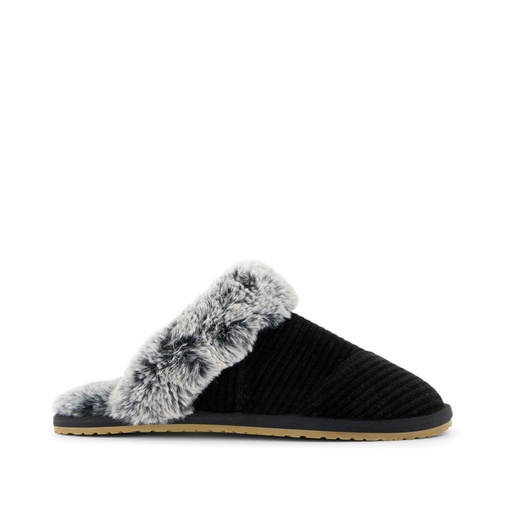 TOMS skór - Women Valeri slipper Black rib knit