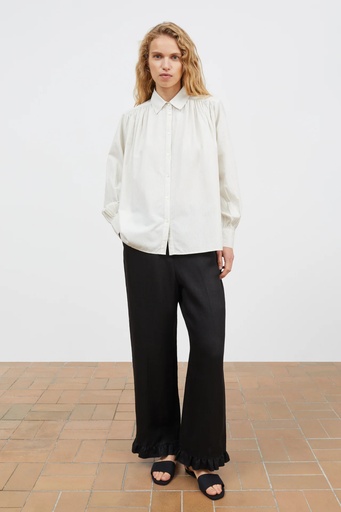 SKALL skyrta Louise shirt Light blue/white stripe