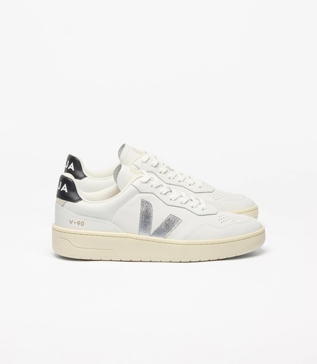 VEJA skór V-90 LEATHER Extra White Silver