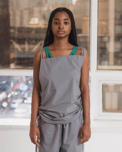 Baserange toppur Pictorial Strap top Ziti Grey