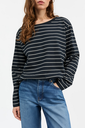 SKALL bolur Loui oversized blouse Navy/White str.
