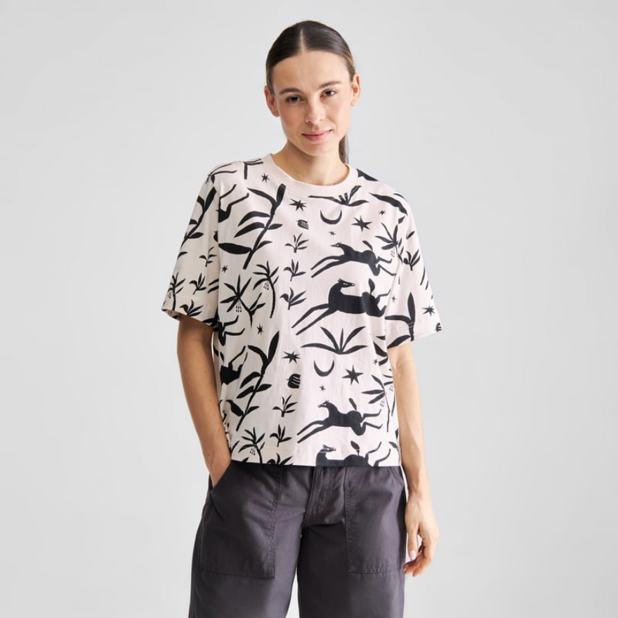 Dedicated bolur Vadstena Papercut Horses Oat White Rainy Day,