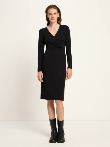 Lanius kjóll Kleid mit Wickeloptic black